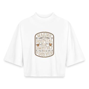Hospital Pharmacist Making The Hospital Acute Care - Boxy Women's Recycled 1/2 Sleeved T-Shirt by Stanley/Stella - white - Front - AI Model Female 172 dark (172cm)