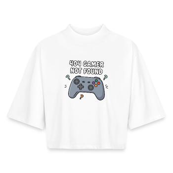 404 Gamer not found - Boxy Women's Recycled 1/2 Sleeved T-Shirt by Stanley/Stella - white - Front - AI Model Female 172 dark (172cm)