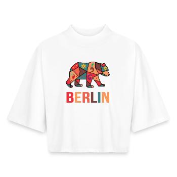 Hauptstad Berlin Great motif for Berliners - Boxy Women's Recycled 1/2 Sleeved T-Shirt by Stanley/Stella - white - Front - AI Model Female 172 dark (172cm)