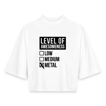 Metall - Boxy Frauen Recyceltes 1/2 Sleeved T-Shirt by Stanley/Stella - Weiß - Vorne - AI Model Female 172 dark (172cm)