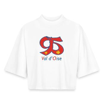 Val d'oise 95 - Boxy Women's Recycled 1/2 Sleeved T-Shirt by Stanley/Stella - white - Front - AI Model Female 172 dark (172cm)
