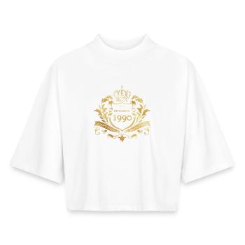 35th Birthday Semper Verum - Established 12/1990 - Boxy Women's Recycled 1/2 Sleeved T-Shirt by Stanley/Stella - white - Front - AI Model Female 172 dark (172cm)