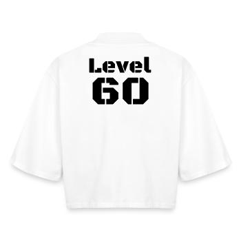 Level 60 - Boxy Frauen Recyceltes 1/2 Sleeved T-Shirt by Stanley/Stella - Weiß - Hinten - AI Model Female 172 dark (172cm)
