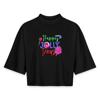 Delicious Dessert Candy Statement Sweets - Boxy Women's Recycled 1/2 Sleeved T-Shirt by Stanley/Stella - black - Front - AI Model Female 172 light (172cm)
