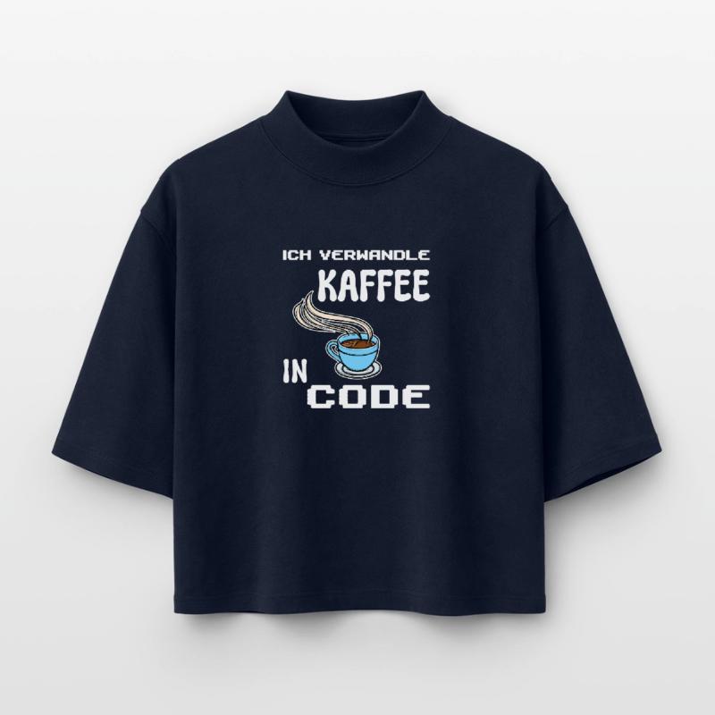 Developer Computerfreak Statement Coden Skripting Boxy Frauen Recyceltes 1/2 Sleeved T-Shirt by Stanley/Stella