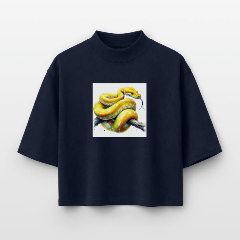Yellow python Boxy Women's Recycled 1/2 Sleeved T-Shirt by Stanley/Stella