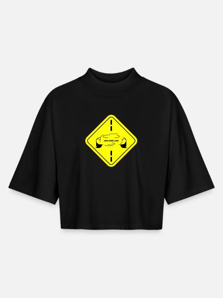 High Speed Lane - T-shirt femme coupe boxy recyclé manches mi-longues Stanley/Stella - noir