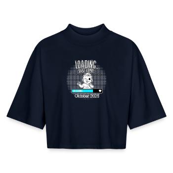 Baby lädt… Ankunft: Oktober 2025 - Boxy Frauen Recyceltes 1/2 Sleeved T-Shirt by Stanley/Stella - Navy - Vorne - AI Model Female 172 light (172cm)