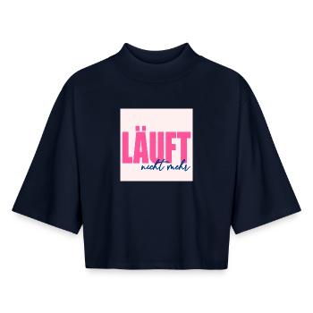 LÄUFT NICHT MEHR - Boxy Frauen Recyceltes 1/2 Sleeved T-Shirt by Stanley/Stella - Navy - Vorne - AI Model Female 172 light (172cm)