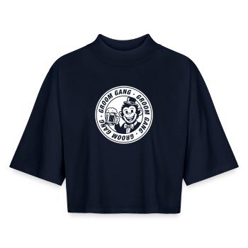 Groom Gang Polterabend Affe - Boxy Frauen Recyceltes 1/2 Sleeved T-Shirt by Stanley/Stella - Navy - Vorne - AI Model Female 172 light (172cm)