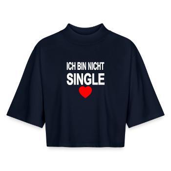Single - Boxy Frauen Recyceltes 1/2 Sleeved T-Shirt by Stanley/Stella - Navy - Vorne - AI Model Female 172 light (172cm)