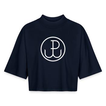 Kotwica Poland - Boxy Women's Recycled 1/2 Sleeved T-Shirt by Stanley/Stella - navy - Front - AI Model Female 172 light (172cm)