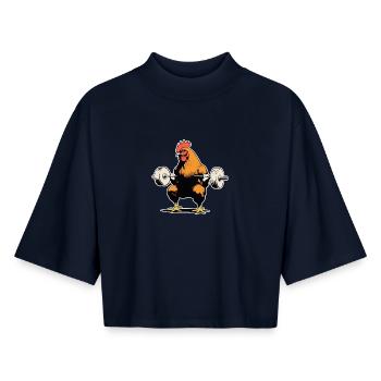 Bodybuilder Fitness - Boxy Women's Recycled 1/2 Sleeved T-Shirt by Stanley/Stella - navy - Front - AI Model Female 172 light (172cm)