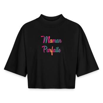 PERFECT MOM - Boxy Women's Recycled 1/2 Sleeved T-Shirt by Stanley/Stella - black - Front - AI Model Female 172 light (172cm)