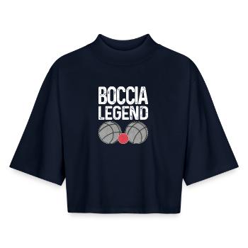 Joueur de boccia Boccia Legend Balls Boccia - T-shirt femme coupe boxy recyclé manches mi-longues Stanley/Stella - marine - Devant - AI Model Female 172 light (172cm)