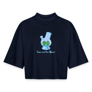 Same weed but different - Boxy Women's Recycled 1/2 Sleeved T-Shirt by Stanley/Stella - navy - Front - AI Model Female 172 light (172cm)