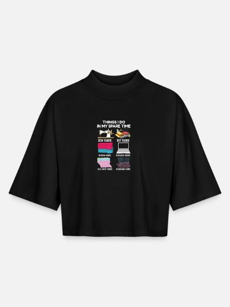 Nähen - Boxy Frauen Recyceltes 1/2 Sleeved T-Shirt by Stanley/Stella - Schwarz