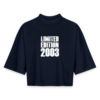 Limitierte Edition 2003 - Boxy Frauen Recyceltes 1/2 Sleeved T-Shirt by Stanley/Stella - Navy - Vorne - AI Model Female 172 light (172cm)
