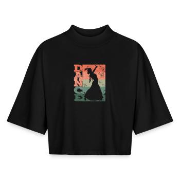 Flamenco Dancer Dance Flamenco Dress - Boxy Women's Recycled 1/2 Sleeved T-Shirt by Stanley/Stella - black - Front - AI Model Female 172 light (172cm)