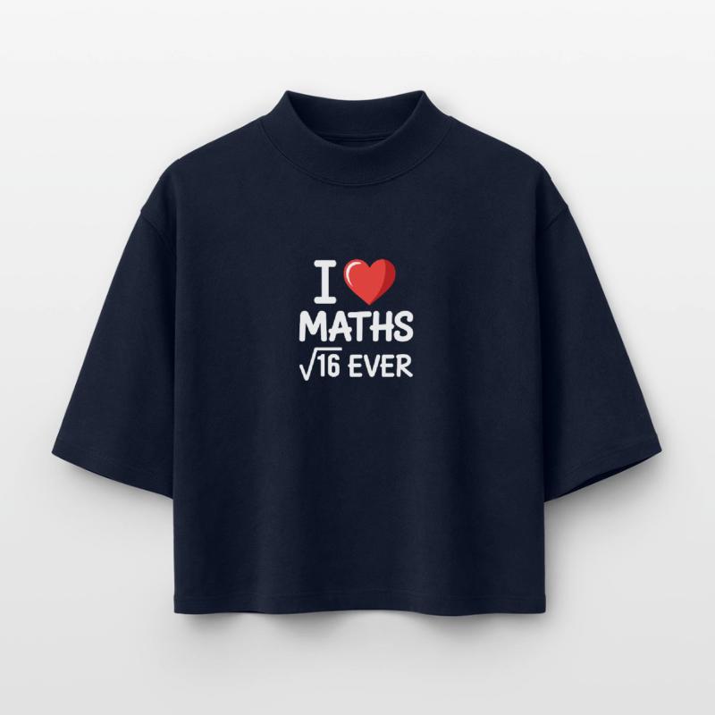 Math I Love Maths Math Nerd Math Teacher Boxy Women's Recycled 1/2 Sleeved T-Shirt by Stanley/Stella