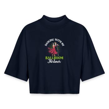 Ballroom Dancing Ballroom Partners - Boxy Women's Recycled 1/2 Sleeved T-Shirt by Stanley/Stella - navy - Front - AI Model Female 172 light (172cm)