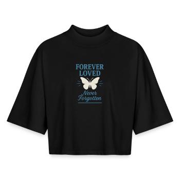 Suicide Loss Remembrance Walk Suicide - Boxy Frauen Recyceltes 1/2 Sleeved T-Shirt by Stanley/Stella - Schwarz - Vorne - AI Model Female 172 light (172cm)