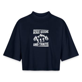 Guide de randonnée scout scout et scout Thrive Scout - T-shirt femme coupe boxy recyclé manches mi-longues Stanley/Stella - marine - Devant - AI Model Female 172 light (172cm)