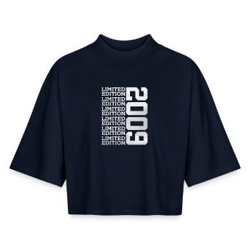 LIMITED EDITION 2009 17 JAHRE 17. GEBURTSTAG - Boxy Frauen Recyceltes 1/2 Sleeved T-Shirt by Stanley/Stella - Navy - Vorne - AI Model Female 172 light (172cm)