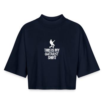Evolution of Archery Woman Bow Hunter Funny Sport  - Boxy Women's Recycled 1/2 Sleeved T-Shirt by Stanley/Stella - navy - Front - AI Model Female 172 light (172cm)