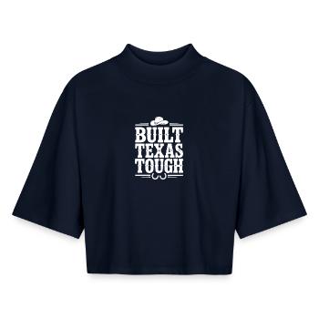 Texas Tough gebaut - Boxy Frauen Recyceltes 1/2 Sleeved T-Shirt by Stanley/Stella - Navy - Vorne - AI Model Female 172 light (172cm)