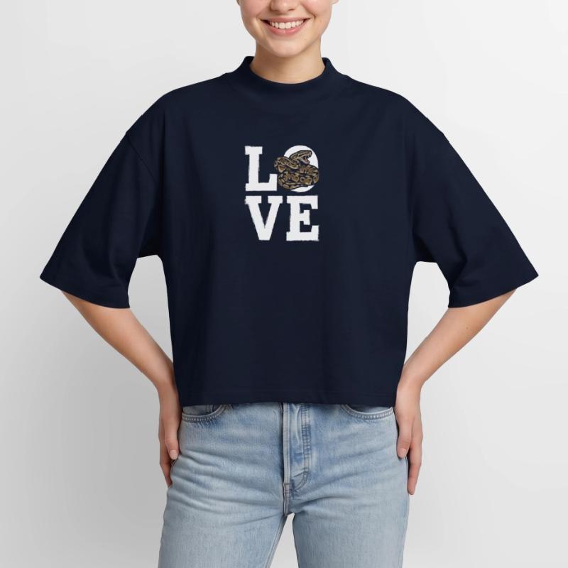 Königspython Schlangen LOVE Terrarium Python Boxy Frauen Recyceltes 1/2 Sleeved T-Shirt by Stanley/Stella