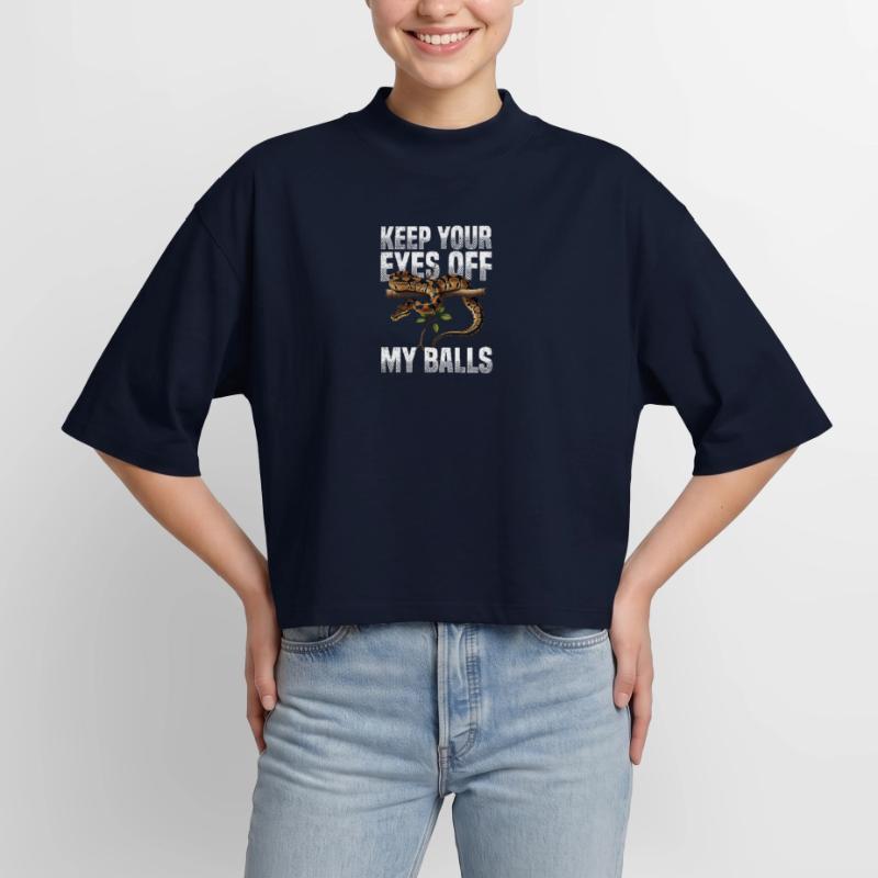 Python roi Serpents Amateurs de terrarium Python T-shirt femme coupe boxy recyclé manches mi-longues Stanley/Stella