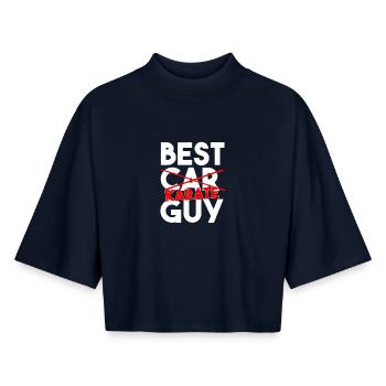 Best Karate Guy Funny Martial Arts Slogan - Boxy Women's Recycled 1/2 Sleeved T-Shirt by Stanley/Stella - navy - Front - AI Model Female 172 light (172cm)
