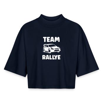 rallye - T-shirt femme coupe boxy recyclé manches mi-longues Stanley/Stella - marine - Devant - AI Model Female 172 light (172cm)
