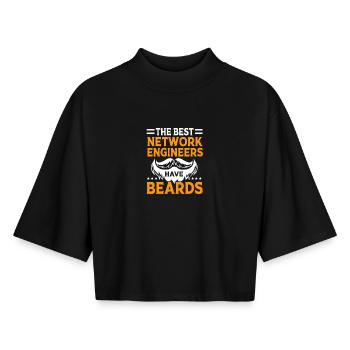 Network Computer Scientist Programmer Admin - Boxy Women's Recycled 1/2 Sleeved T-Shirt by Stanley/Stella - black - Front - AI Model Female 172 light (172cm)