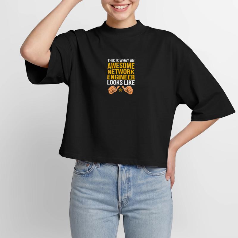 Network Engineer Programmer Computer Scientist Boxy Women's Recycled 1/2 Sleeved T-Shirt by Stanley/Stella