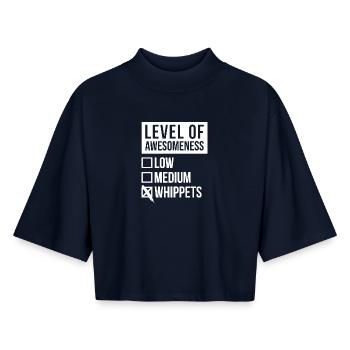 whippet - Boxy Frauen Recyceltes 1/2 Sleeved T-Shirt by Stanley/Stella - Navy - Vorne - AI Model Female 172 light (172cm)