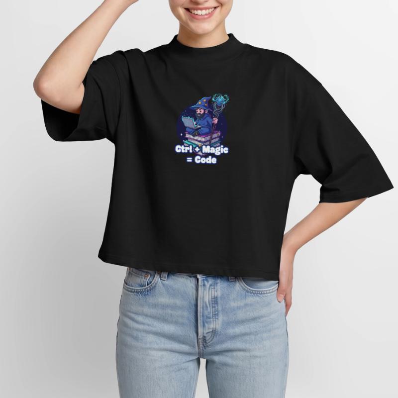 Ctrl Magic Code Wizard Boxy Women's Recycled 1/2 Sleeved T-Shirt by Stanley/Stella