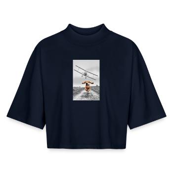 North by northwest - Boxy Women's Recycled 1/2 Sleeved T-Shirt by Stanley/Stella - navy - Front - AI Model Female 172 light (172cm)