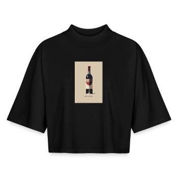 Conception du vin juste une fois de plus - T-shirt femme coupe boxy recyclé manches mi-longues Stanley/Stella - noir - Devant - AI Model Female 172 light (172cm)