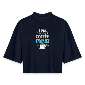 Nurse Nurse - Boxy Women's Recycled 1/2 Sleeved T-Shirt by Stanley/Stella - navy - Front - AI Model Female 172 light (172cm)