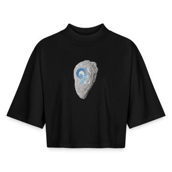 Hearth stone - Boxy Women's Recycled 1/2 Sleeved T-Shirt by Stanley/Stella - black - Front - AI Model Female 172 light (172cm)