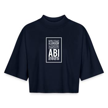 ABITUR - Boxy Frauen Recyceltes 1/2 Sleeved T-Shirt by Stanley/Stella - Navy - Vorne - AI Model Female 172 light (172cm)