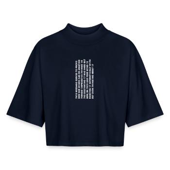 Leetspeak – 1337 Nerd & Geek Chat Meme Design - Boxy Frauen Recyceltes 1/2 Sleeved T-Shirt by Stanley/Stella - Navy - Vorne - AI Model Female 172 light (172cm)