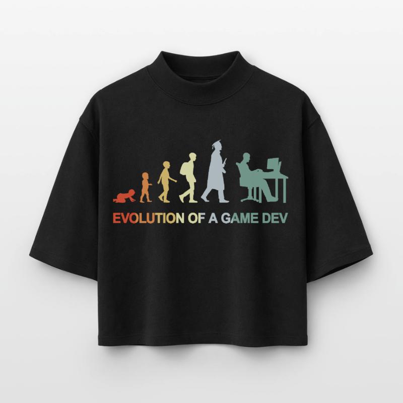 Game Dev Evolution Boxy Women's Recycled 1/2 Sleeved T-Shirt by Stanley/Stella