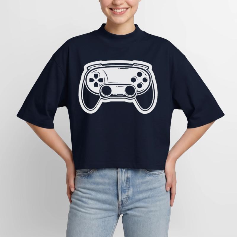 Video Game Controller Drawing Boxy Women's Recycled 1/2 Sleeved T-Shirt by Stanley/Stella