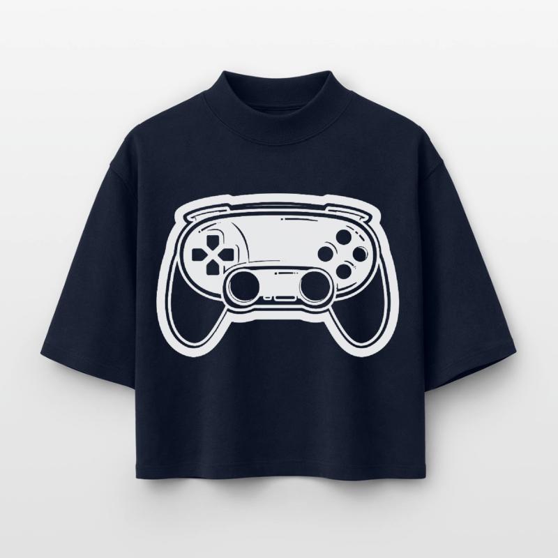 Video Game Controller Drawing Boxy Women's Recycled 1/2 Sleeved T-Shirt by Stanley/Stella