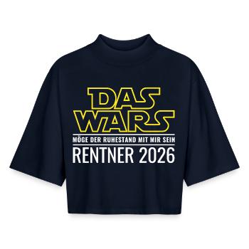 Pensioners 2026 That's it Retirement Pension - Boxy Women's Recycled 1/2 Sleeved T-Shirt by Stanley/Stella - navy - Front - AI Model Female 172 light (172cm)