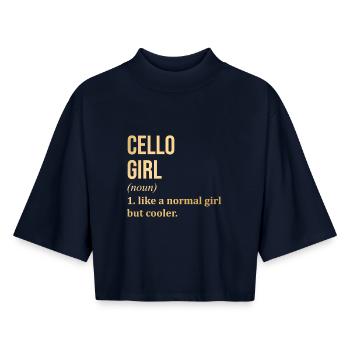 Cello - Boxy Women's Recycled 1/2 Sleeved T-Shirt by Stanley/Stella - navy - Front - AI Model Female 172 light (172cm)