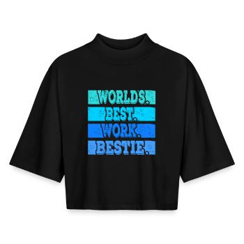 Le meilleur soutien émotionnel de la bête de travail au monde - T-shirt femme coupe boxy recyclé manches mi-longues Stanley/Stella - noir - Devant - AI Model Female 172 light (172cm)
